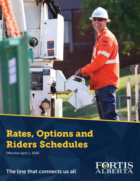 Rates, Options and Riders Schedules, Effective April 1, 2026