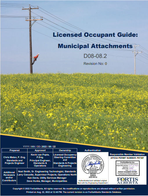 Licensed Occupant Guide: Municipal Attachments D08-08.2