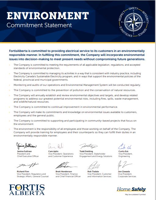 Environment Commitment Statement