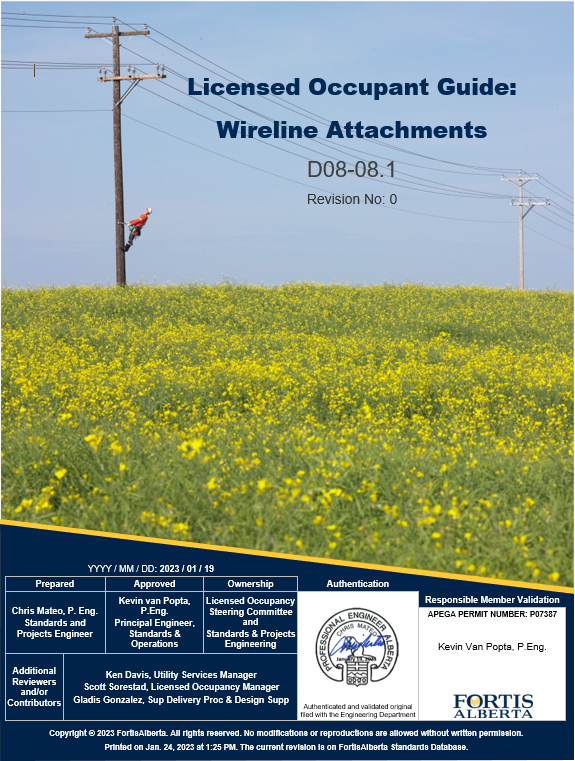 Licensed Occupant Guide: Wireline Attachments D08-08.1