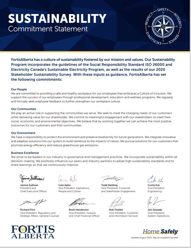 Sustainability Commitment Statement