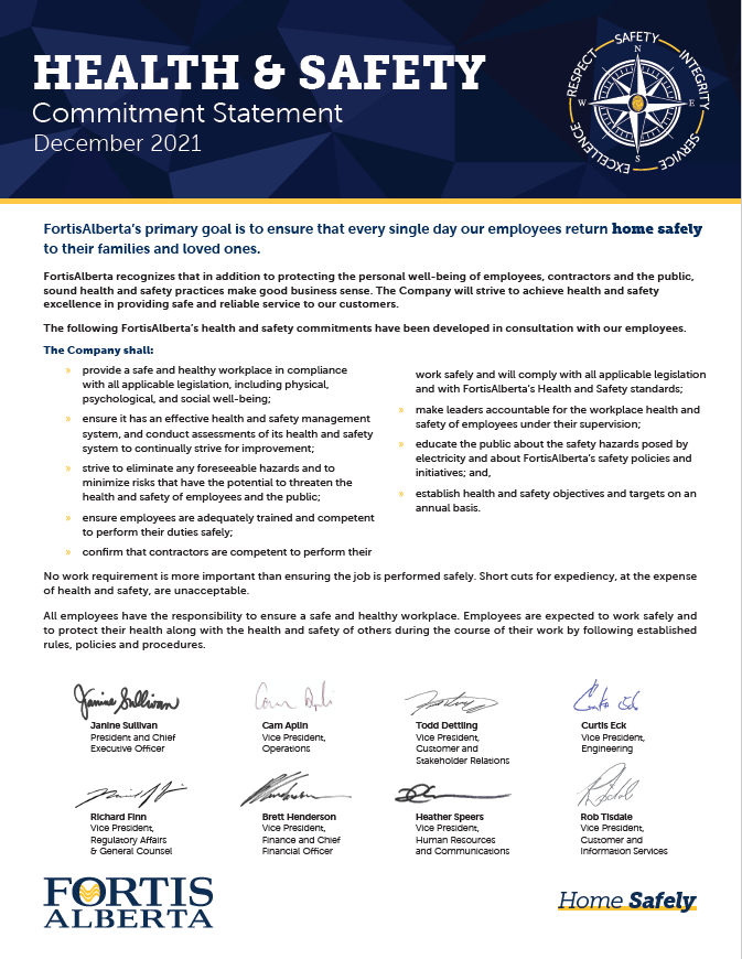 Health and Safety - Commitment Statement