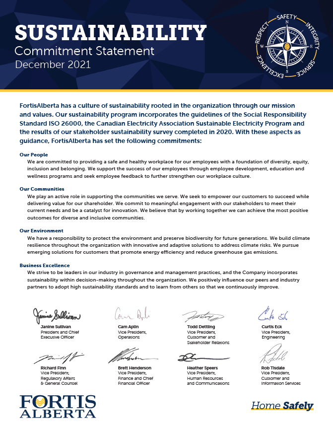 Sustainability - Commitment Statement